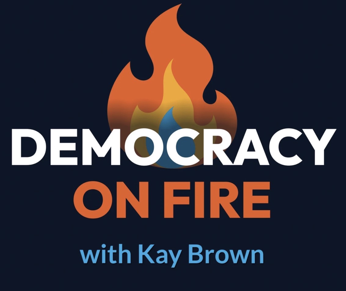 Democracy on Fire show identity.