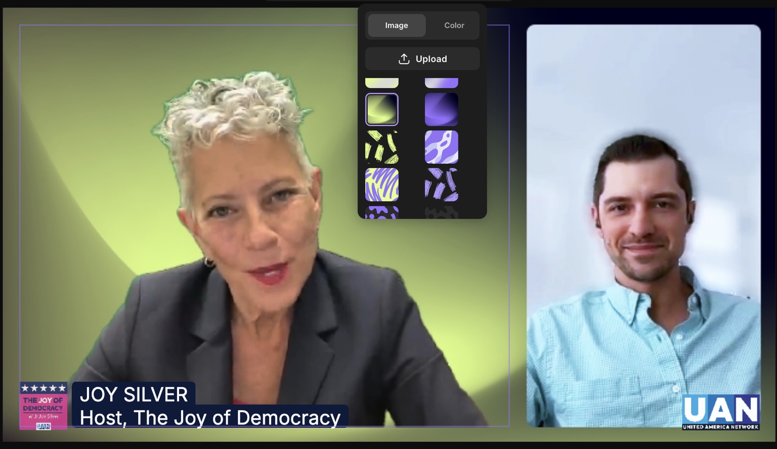Joy of Democracy episode packaging layout, first variant.
